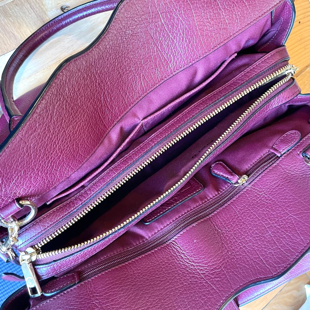 【古着】コーチ / COACH マーサーサッチェル 2WAYバッグレザーバッグ ボルドー ハンドバッグ ショルダーストラップ付