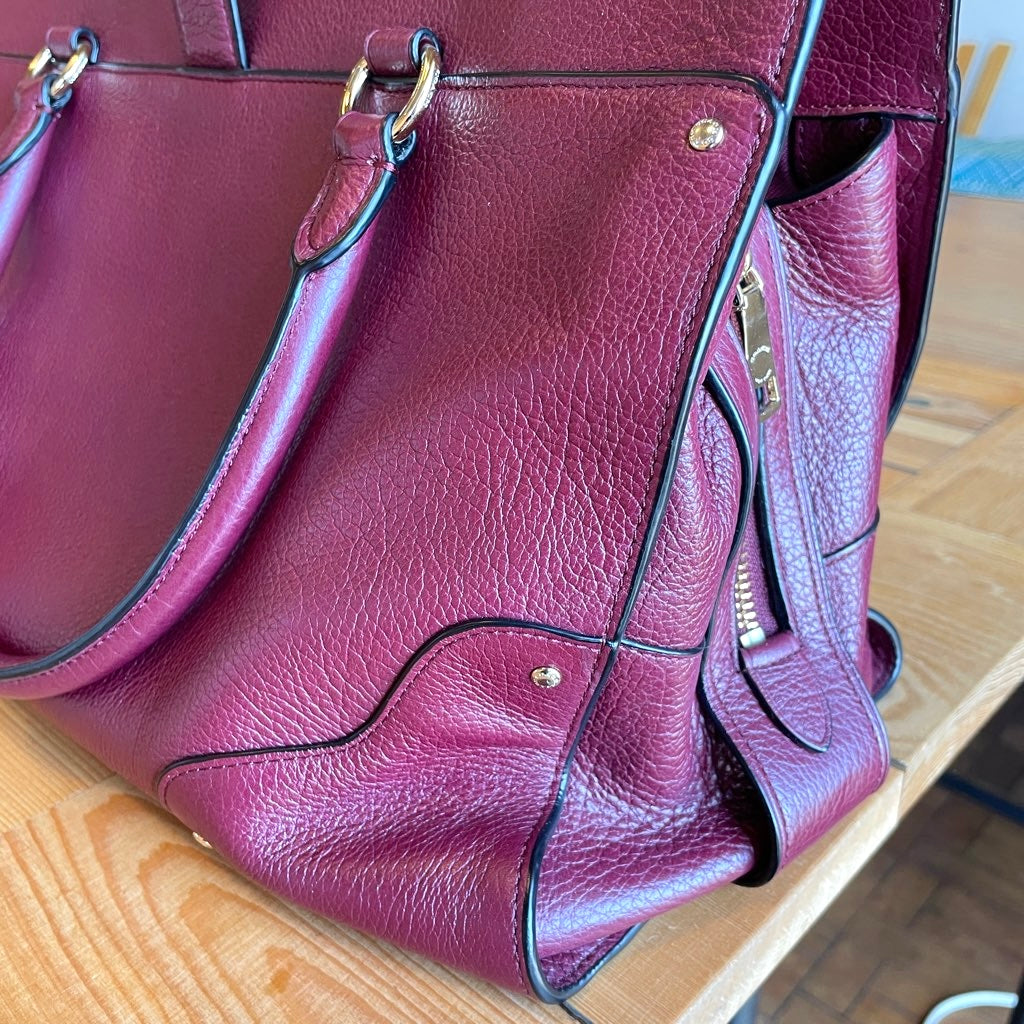 【古着】コーチ / COACH マーサーサッチェル 2WAYバッグレザーバッグ ボルドー ハンドバッグ ショルダーストラップ付