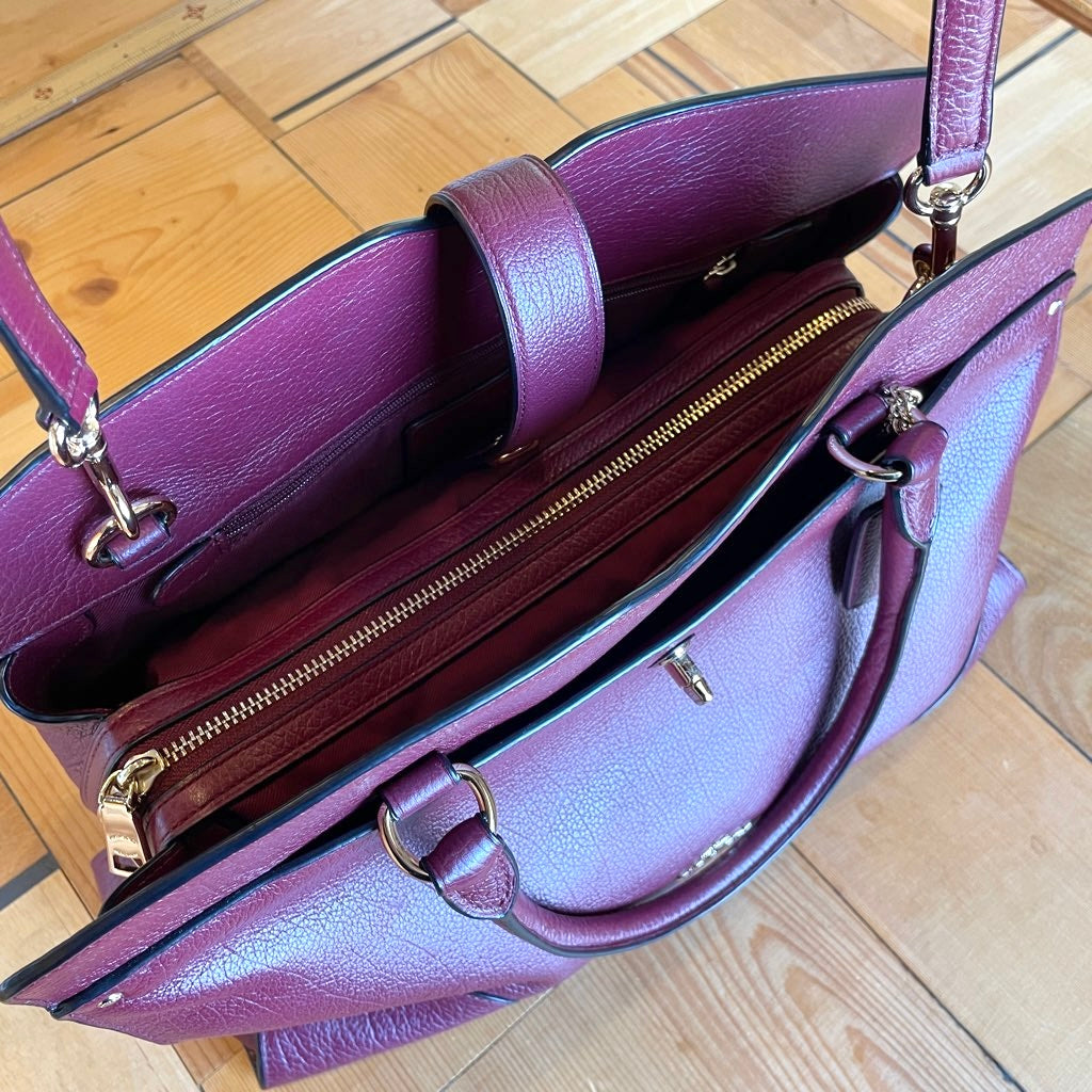 【古着】コーチ / COACH マーサーサッチェル 2WAYバッグレザーバッグ ボルドー ハンドバッグ ショルダーストラップ付