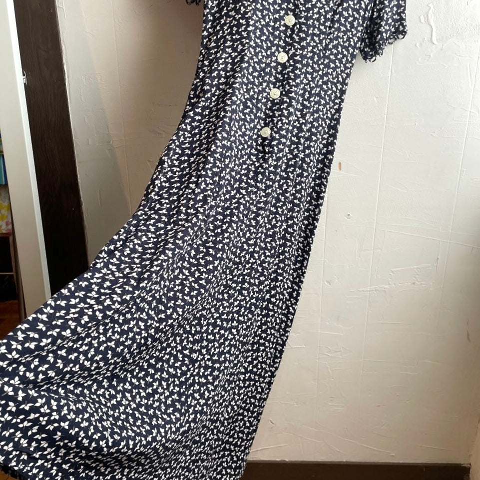 【古着】80s ヴィンテージ フラワーパターン ワンピース レディース 花柄