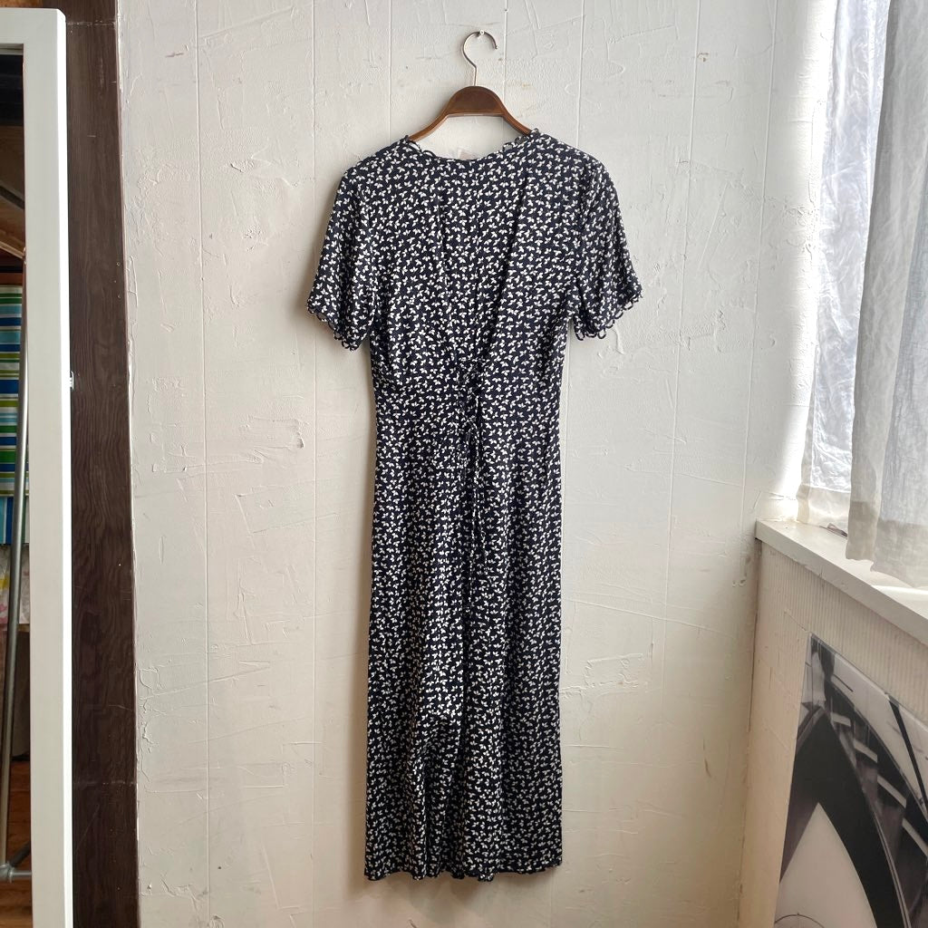 【古着】80s ヴィンテージ フラワーパターン ワンピース レディース 花柄