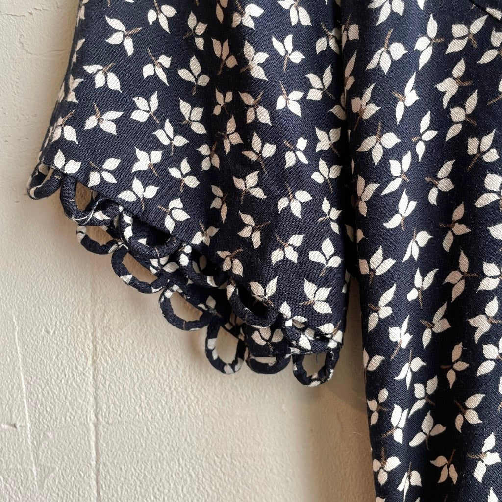 【古着】80s ヴィンテージ フラワーパターン ワンピース レディース 花柄