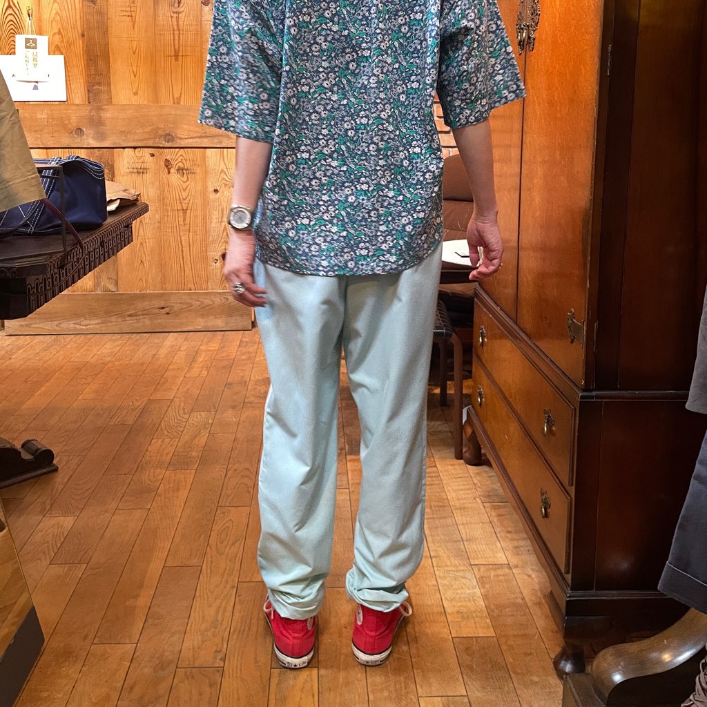 【古着】90s メディカルワークパンツ ミントグリーン ボタンフライ ユーロ古着