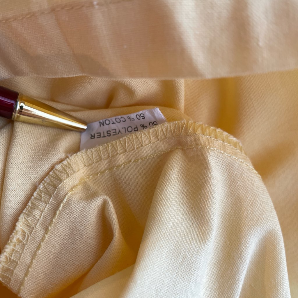 【古着】フランス メディカルシャツ トップス イエロー スクラブトップ ユーロ古着