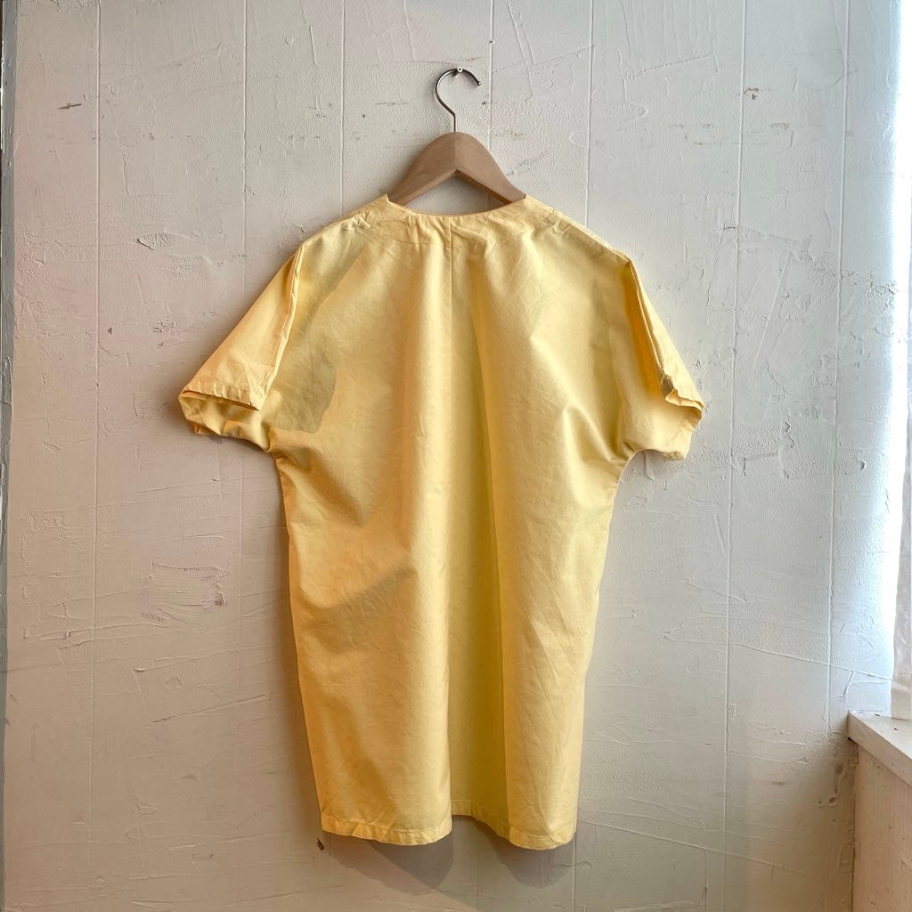 【古着】フランス メディカルシャツ トップス イエロー スクラブトップ ユーロ古着