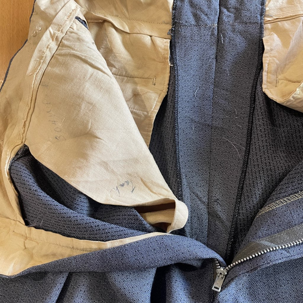 【古着】50s ヴィンテージパンツ グレー TALONジップ スラックスパンツ
