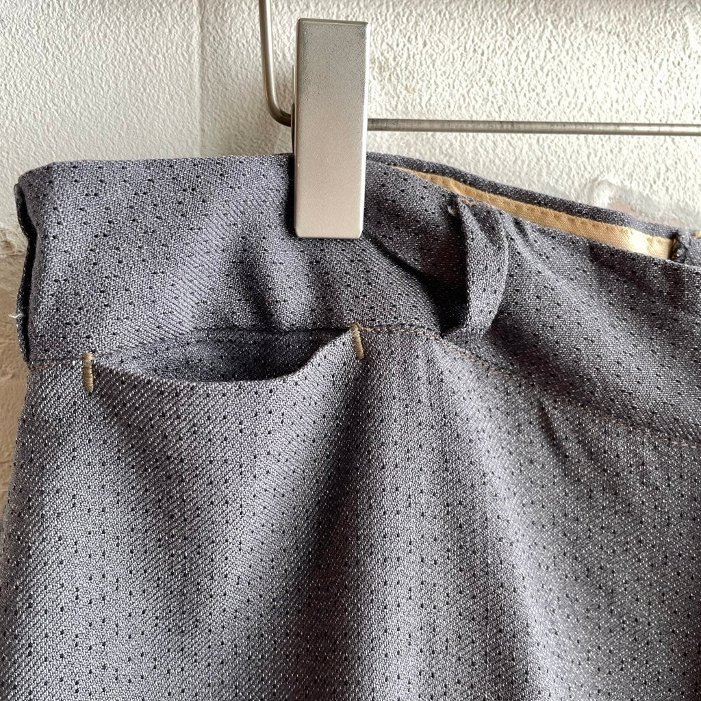 【古着】50s ヴィンテージパンツ グレー TALONジップ スラックスパンツ