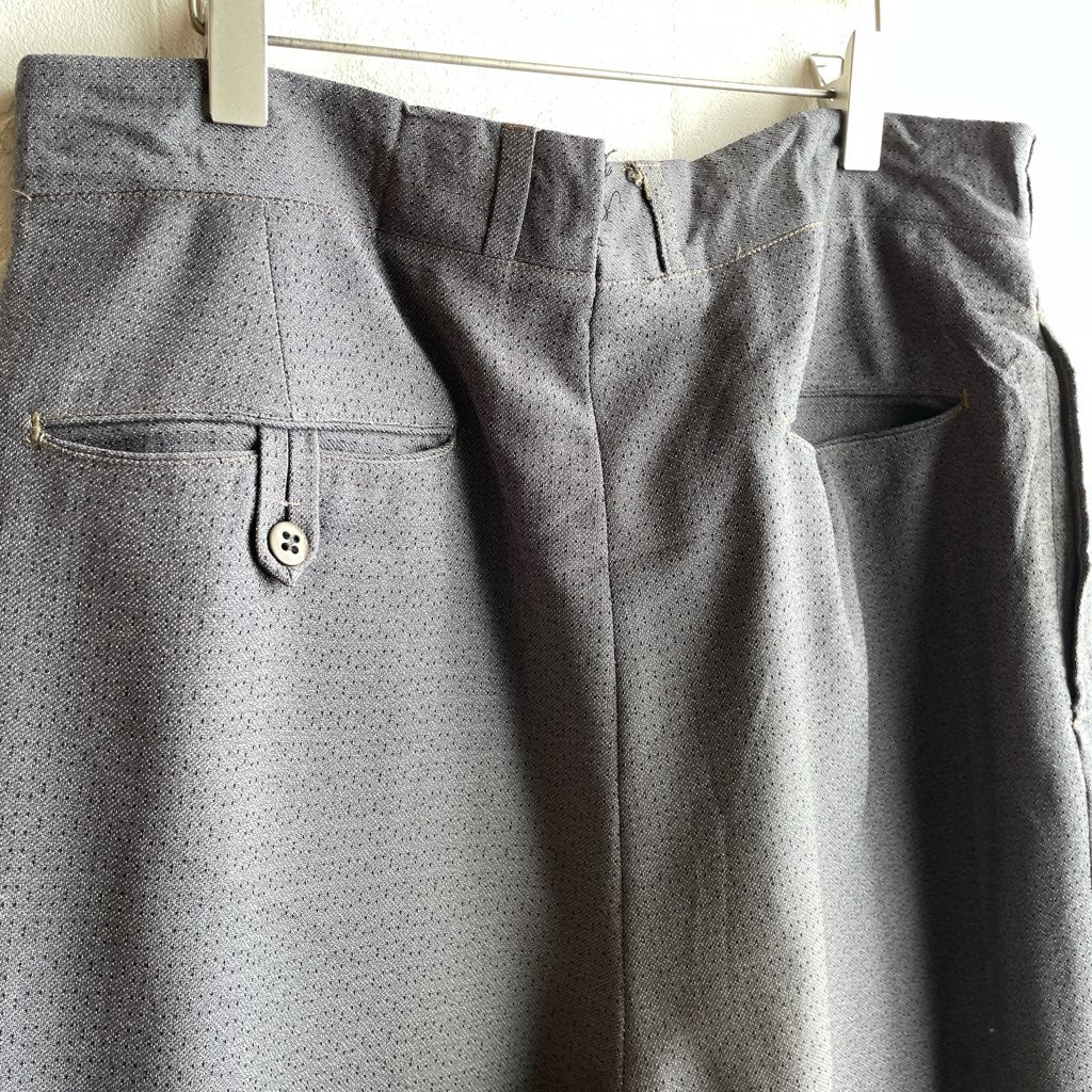 【古着】50s ヴィンテージパンツ グレー TALONジップ スラックスパンツ