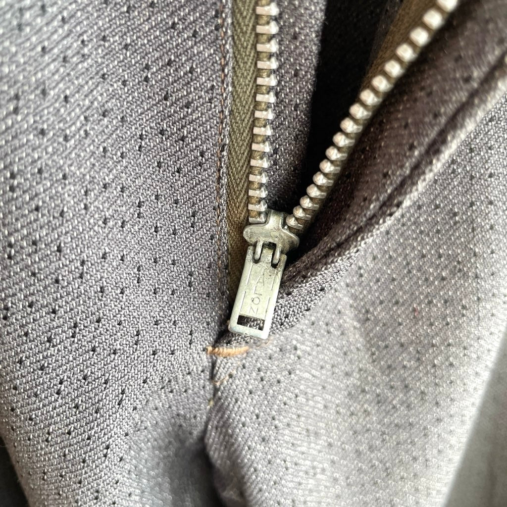 【古着】50s ヴィンテージパンツ グレー TALONジップ スラックスパンツ