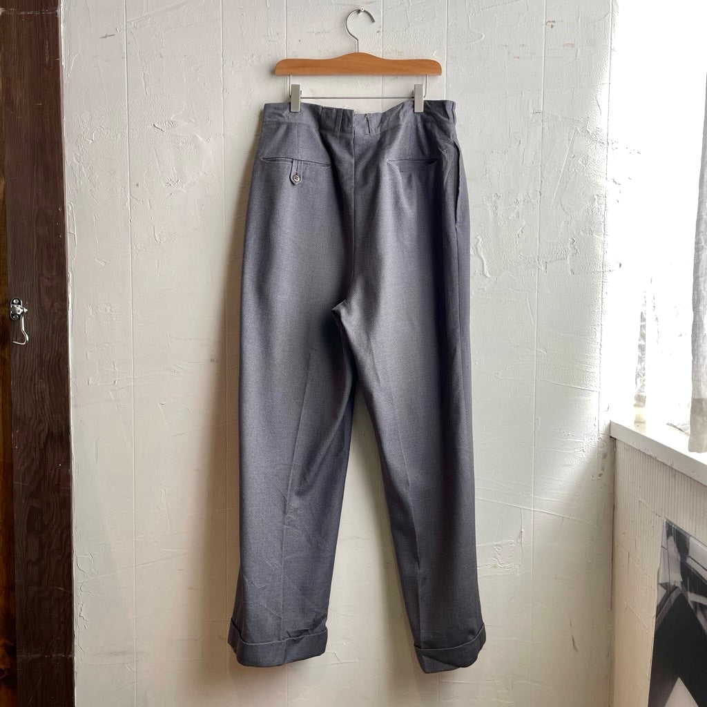 【古着】50s ヴィンテージパンツ グレー TALONジップ スラックスパンツ