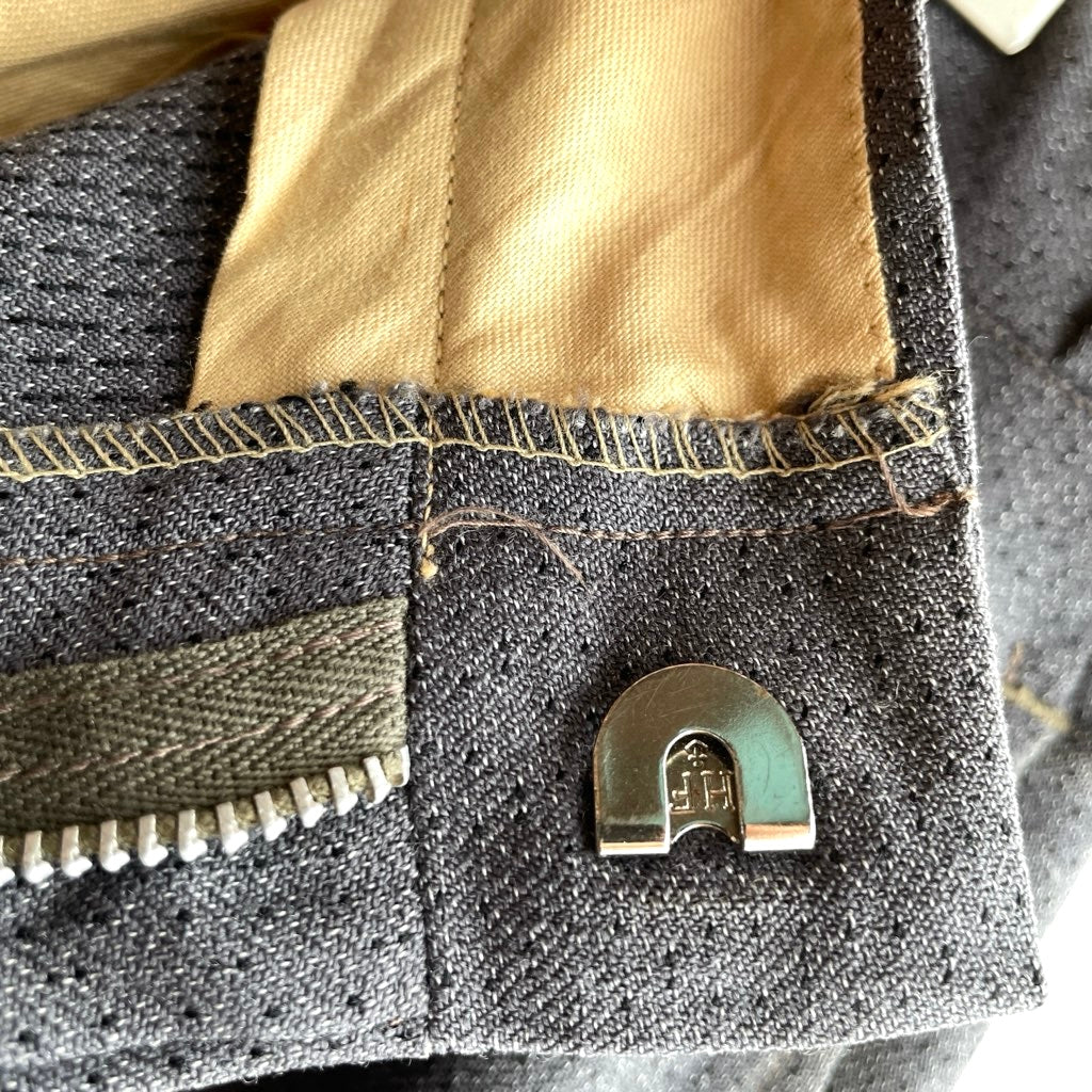 【古着】50s ヴィンテージパンツ グレー TALONジップ スラックスパンツ