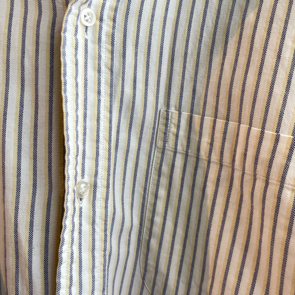 【古着】60s ブルックスブラザーズ / Brooks Brothers makers ボタンダウン ストライプ 半袖シャツ 6ボタン ヴィンテージ