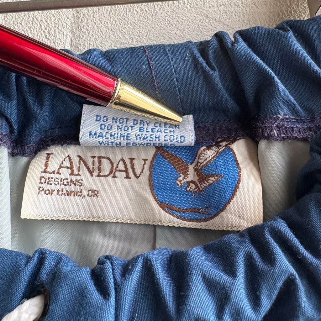 【古着】LANDAV ゴアテックスパンツ ブルー 80’s USヴィンテージ