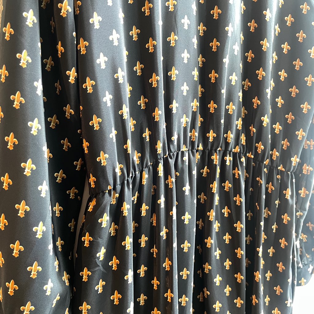 【古着】80s ヴィンテージ フルール・ド・リスパターン ワンピース レディース ホース柄