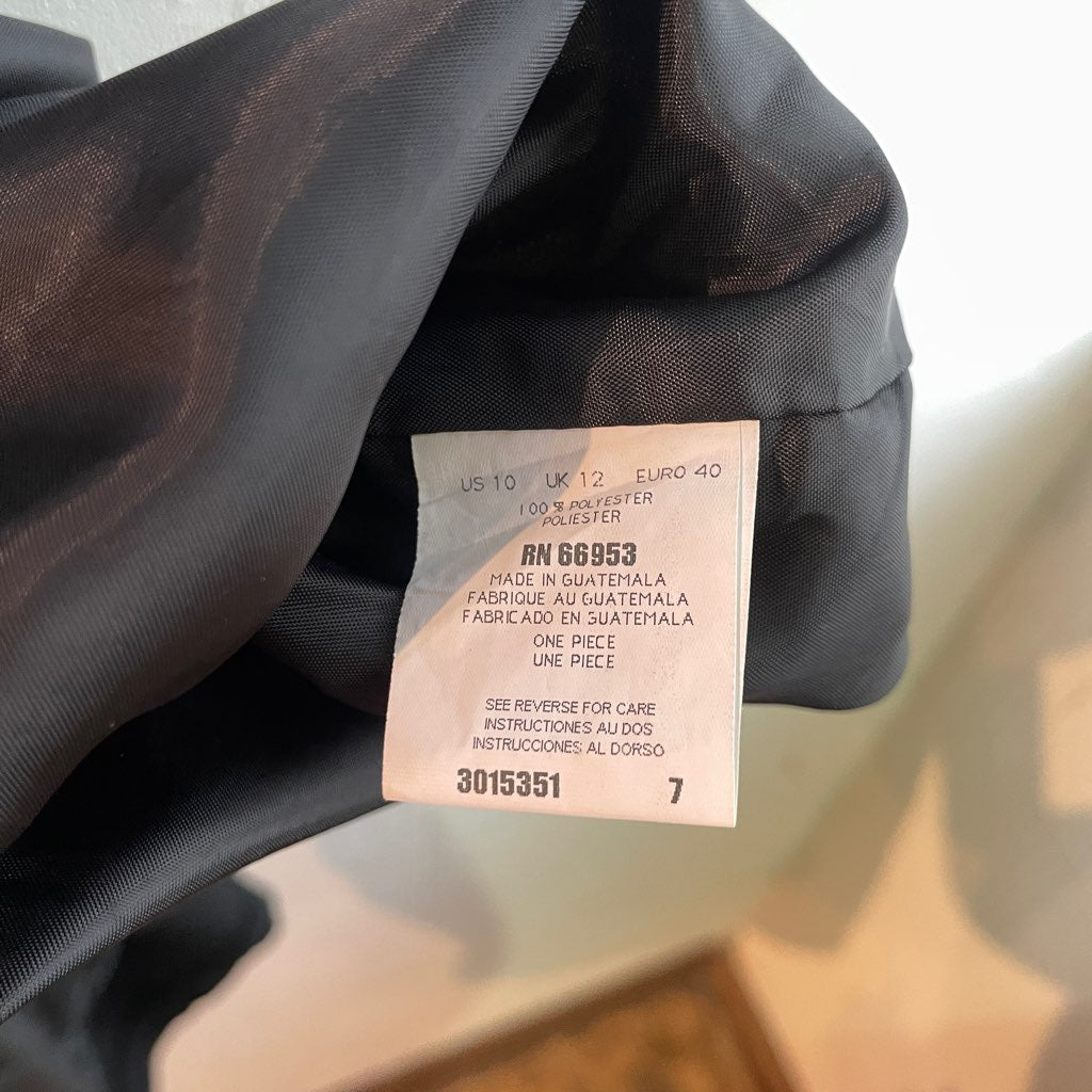 【古着】フォーマル スリット ワンピース ブラック レディース ヴィンテージ