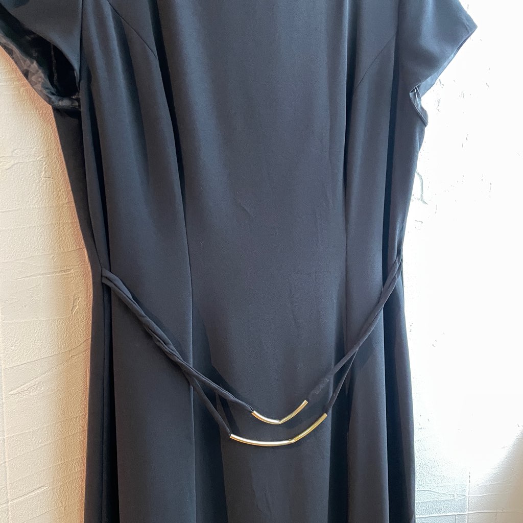 【古着】フォーマル スリット ワンピース ブラック レディース ヴィンテージ