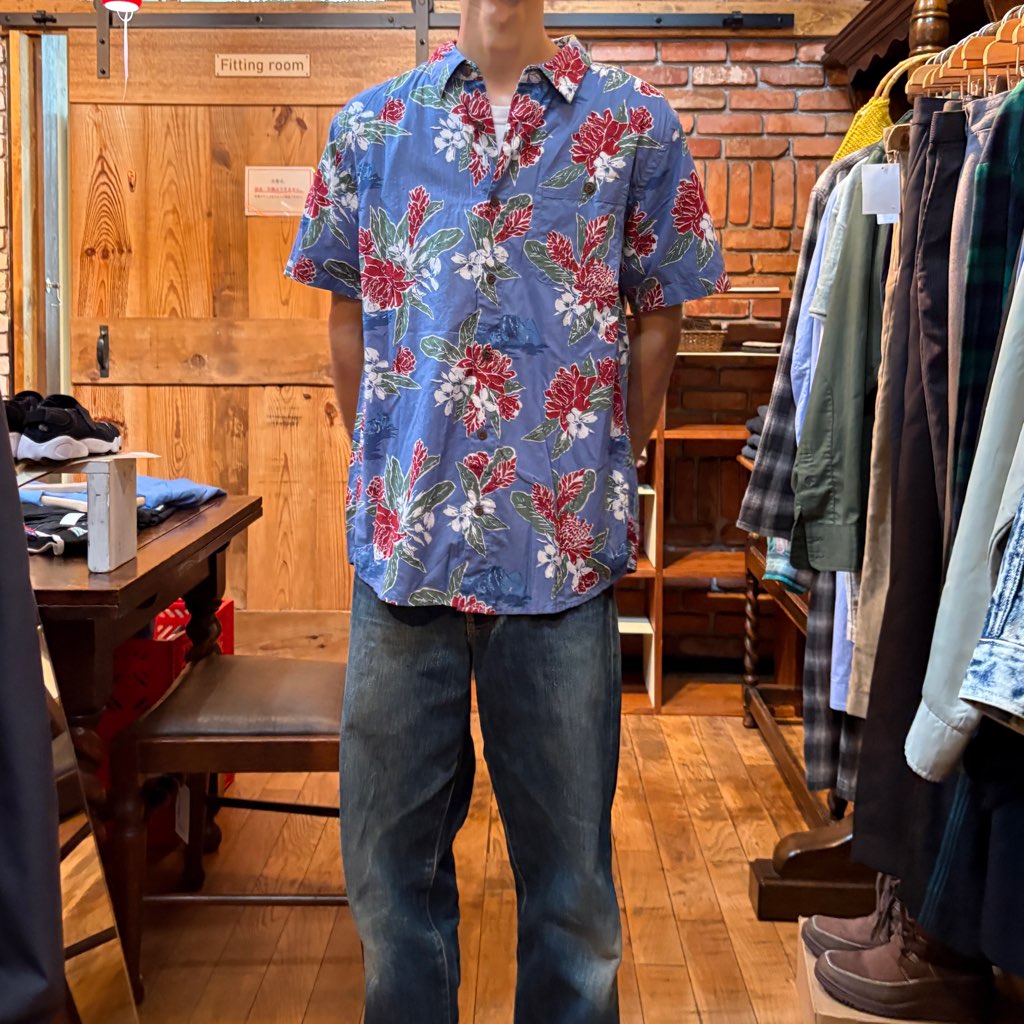 【古着】パタゴニア/patagonia アロハシャツ パタロハ ブルー