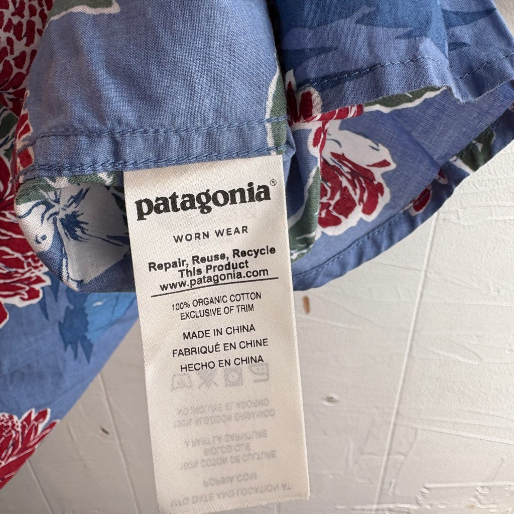 【古着】パタゴニア/patagonia アロハシャツ パタロハ ブルー