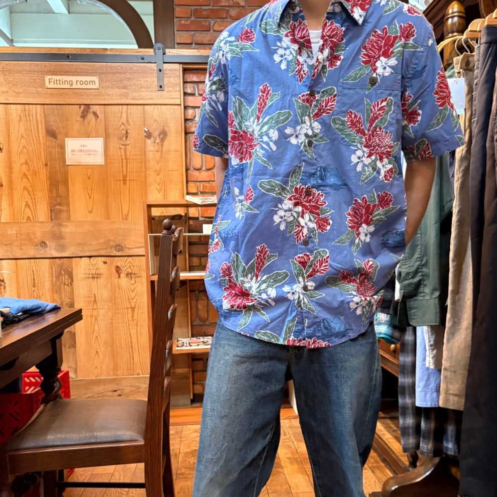 【古着】パタゴニア/patagonia アロハシャツ パタロハ ブルー