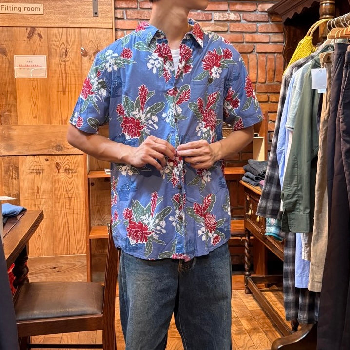 【古着】パタゴニア/patagonia アロハシャツ パタロハ ブルー