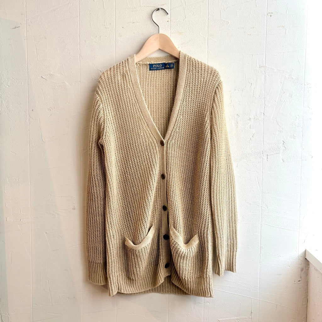 【古着】 ラルフローレン / RALPH LAUREN カーディガン ベージュ