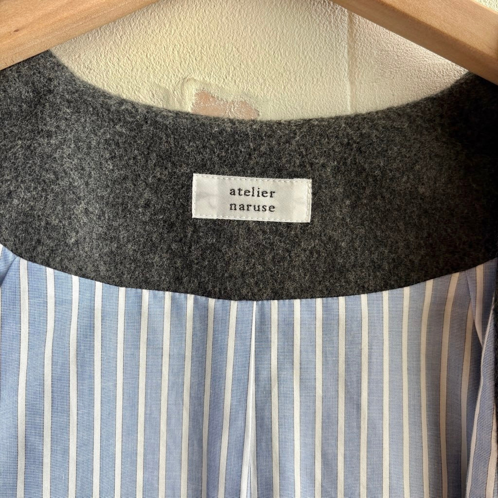 【古着】アトリエナルセ / atelier naruse ノーカラー 刺繍 ジャケット