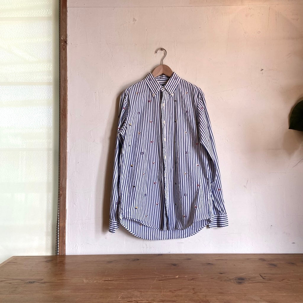 【古着】 ラルフローレン / RALPH LAUREN 万国旗 ストライプシャツ