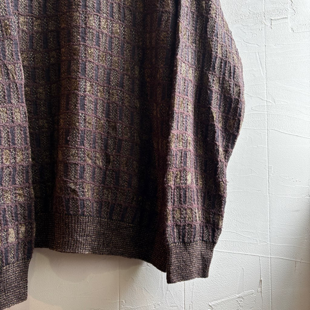 【古着】Ermenegildo Zegna コットンニット ブラウン