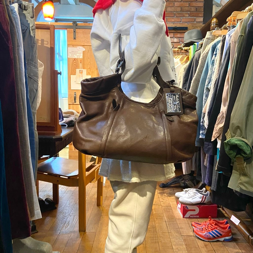 【古着】 ラルフローレン / RALPH LAUREN レザーバッグ トートバッグ 保存袋付き