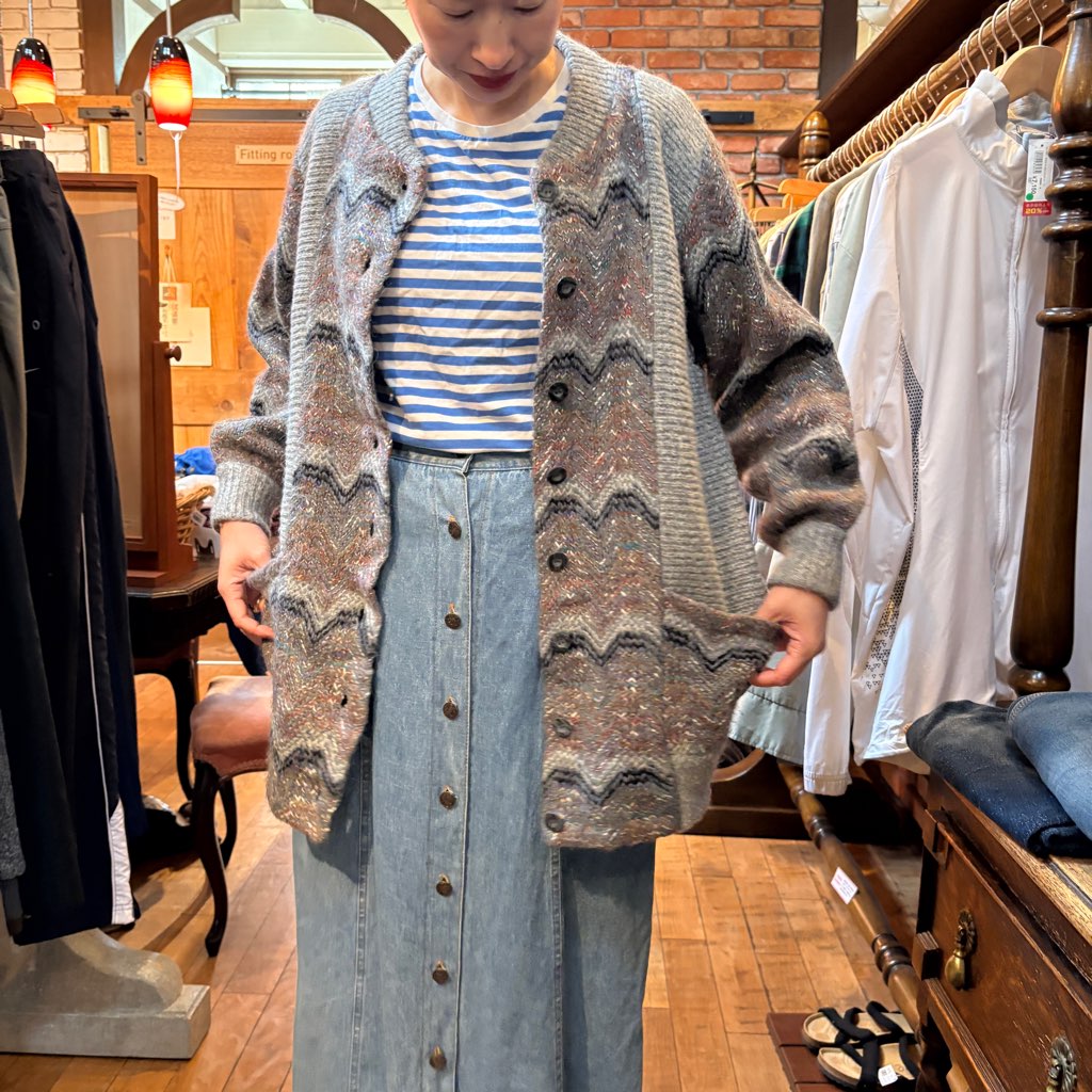 【古着】ニットブルゾン カーディガン ヴィンテージ - Restyle