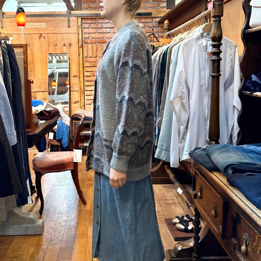 【古着】ニットブルゾン カーディガン ヴィンテージ - Restyle