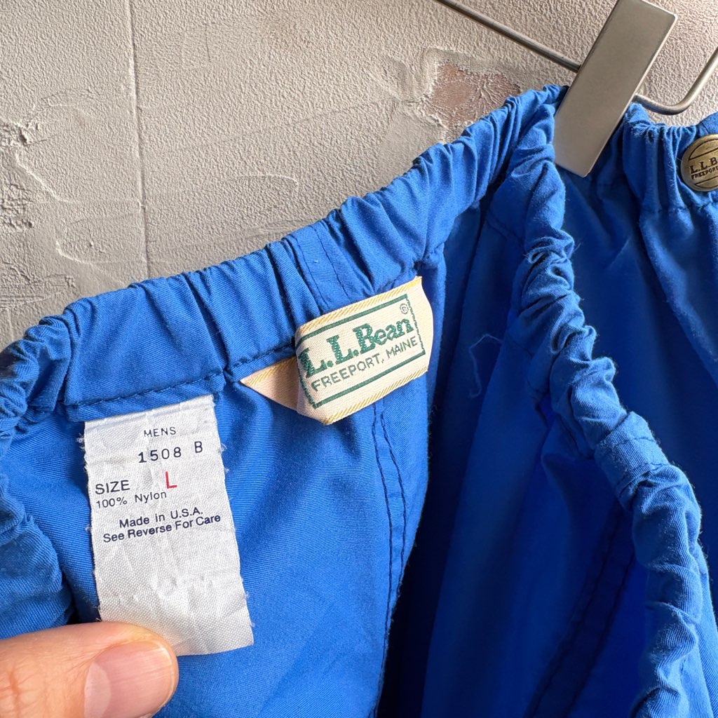 【古着】LL.Bean 80's ナイロンパンツ ブルー ヴィンテージ - Restyle