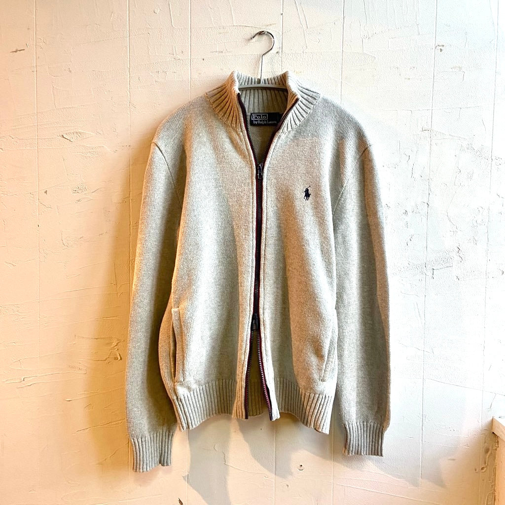 【古着】 ラルフローレン / RALPH LAUREN コットンニットジップアップ
