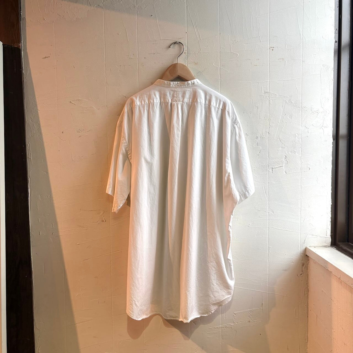 【古着】80s ポロ バイ ラルフローレン / Polo by Ralph Lauren バンドカラー 半袖シャツ 白