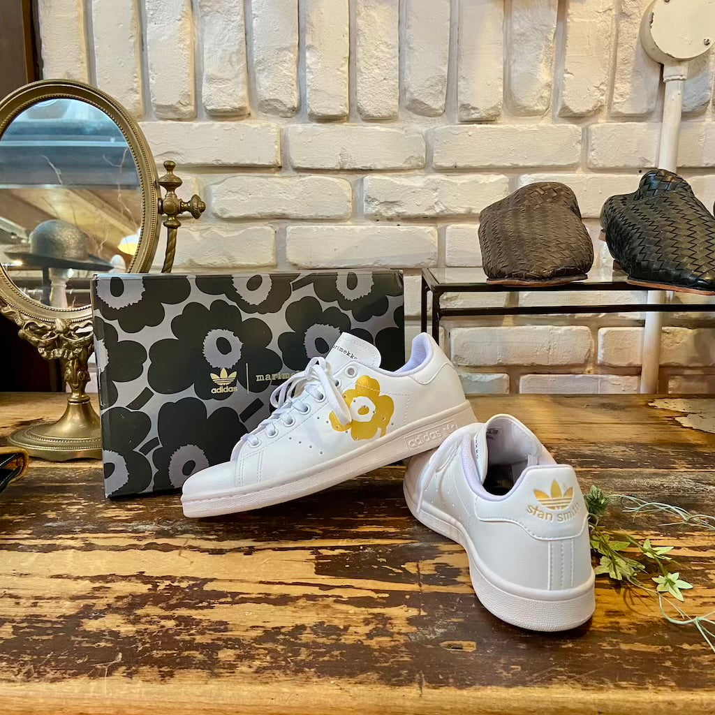 【古着】adidas × marimekko / アディダス × マリメッコ コラボスニーカー スタンスミスJ 24㎝ レディース