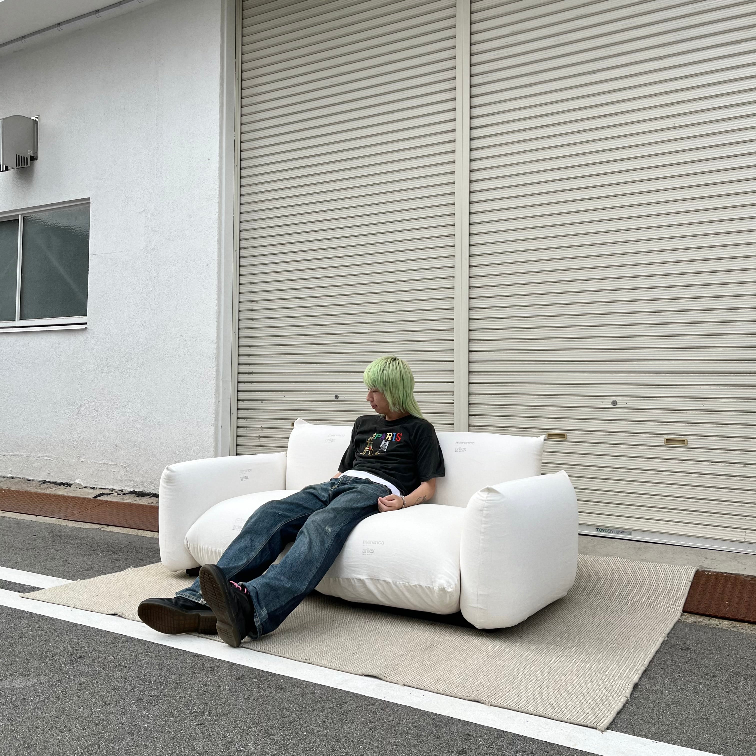 アルフレックス / arflex マレンコ / MARENCO ホワイト 2Pソファ 2人掛け 麻カバー