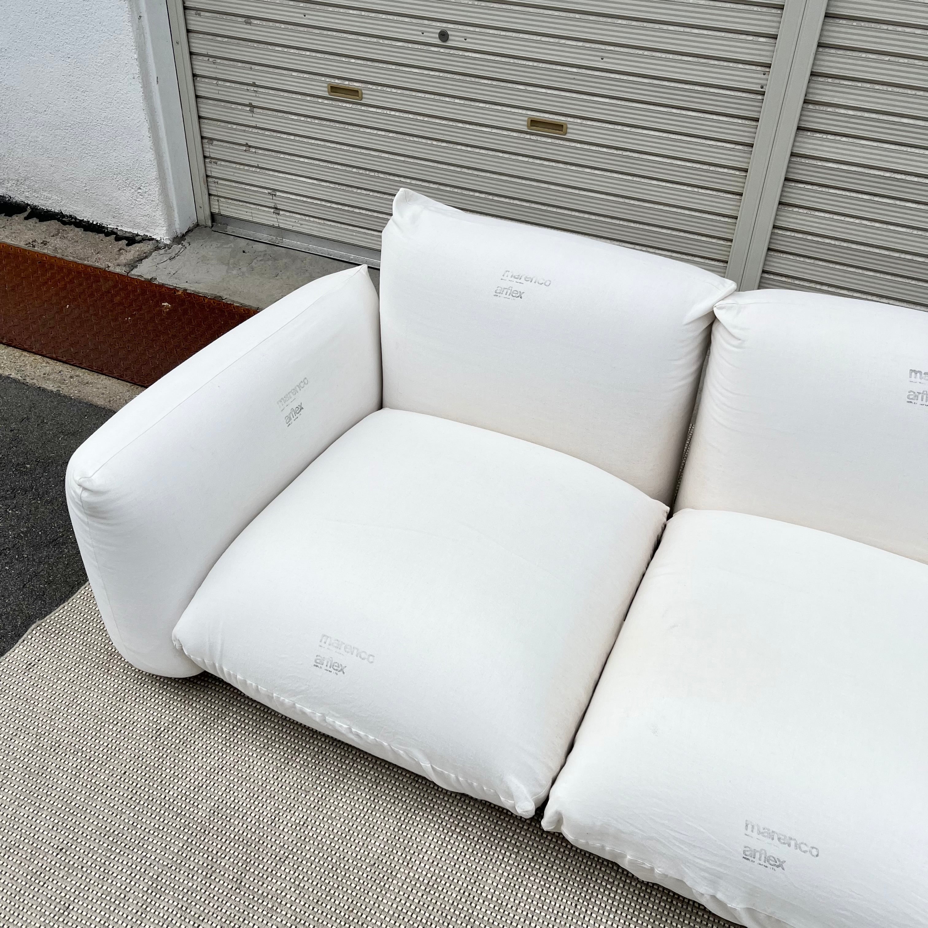 アルフレックス / arflex マレンコ / MARENCO ホワイト 2Pソファ 2人掛け 麻カバー