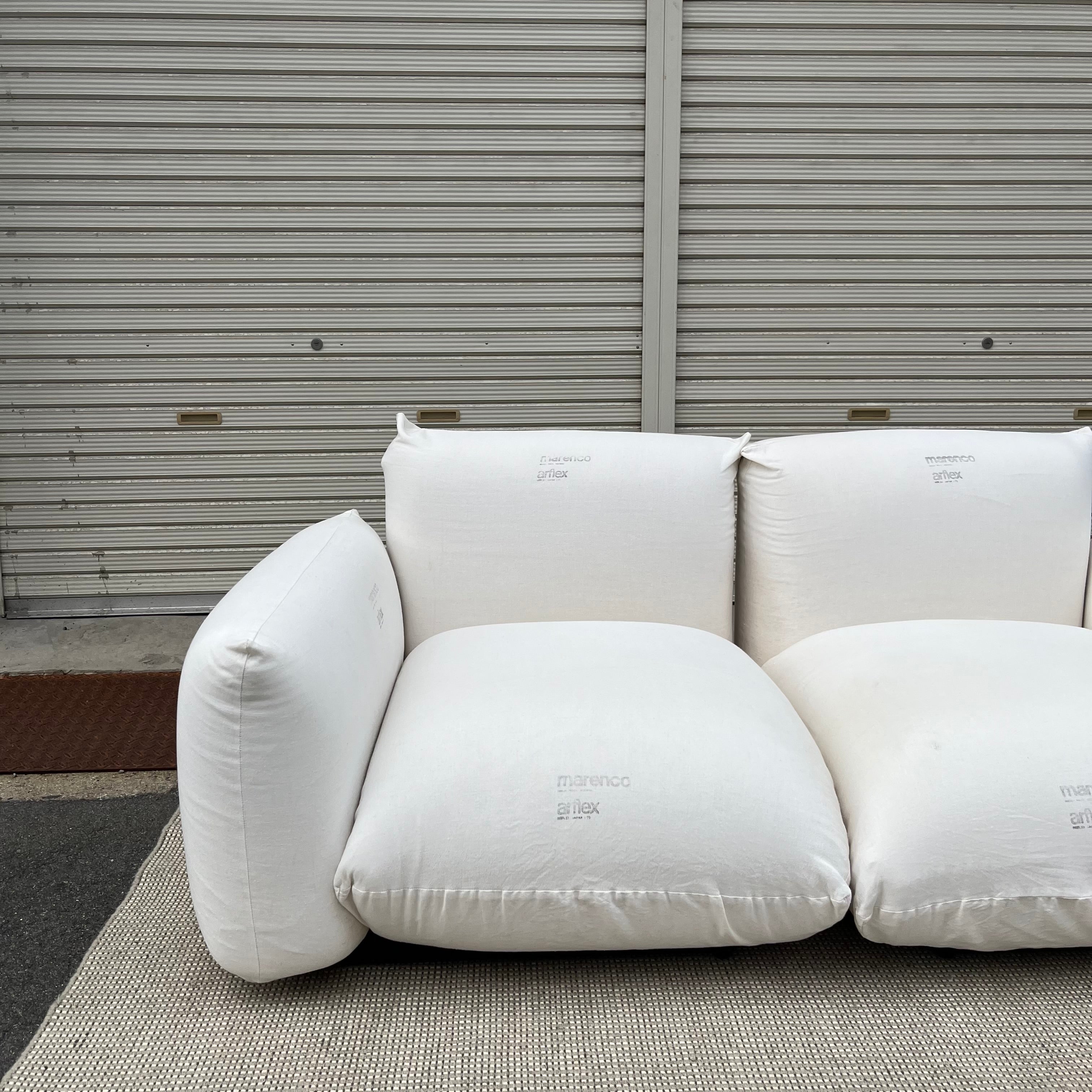 アルフレックス / arflex マレンコ / MARENCO ホワイト 2Pソファ 2人掛け 麻カバー