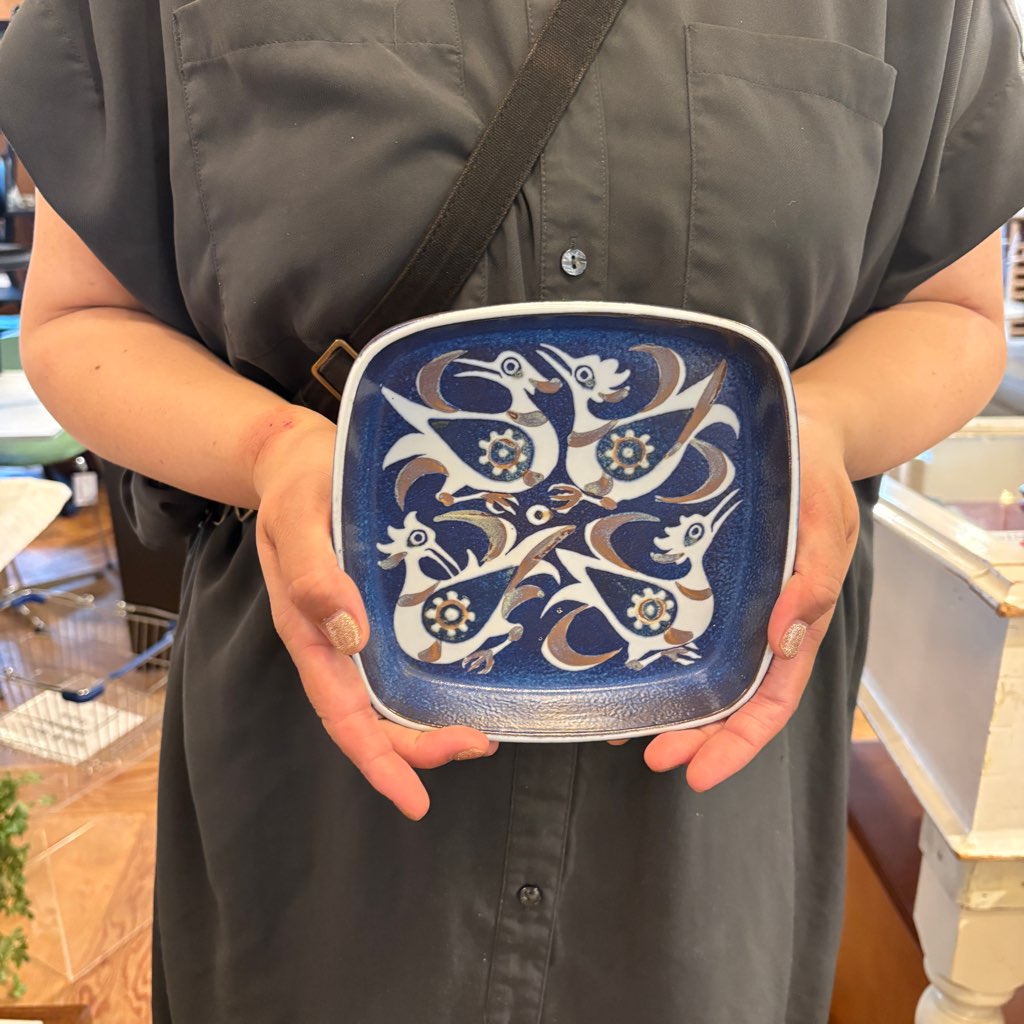 ロイヤルコペンハーゲン / Royal Copenhagen 22 バッカ角皿 鳥 ヴィンテージ