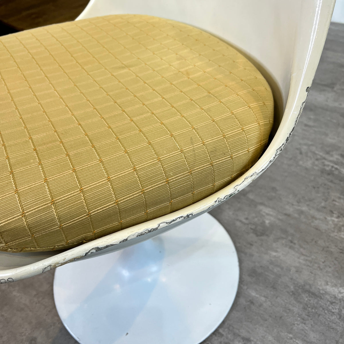 ノール / Knoll チューリップチェア 【イエロー】 ダイニングチェア エーロ・サーリネン ヴィンテージ 【ゴムなし】