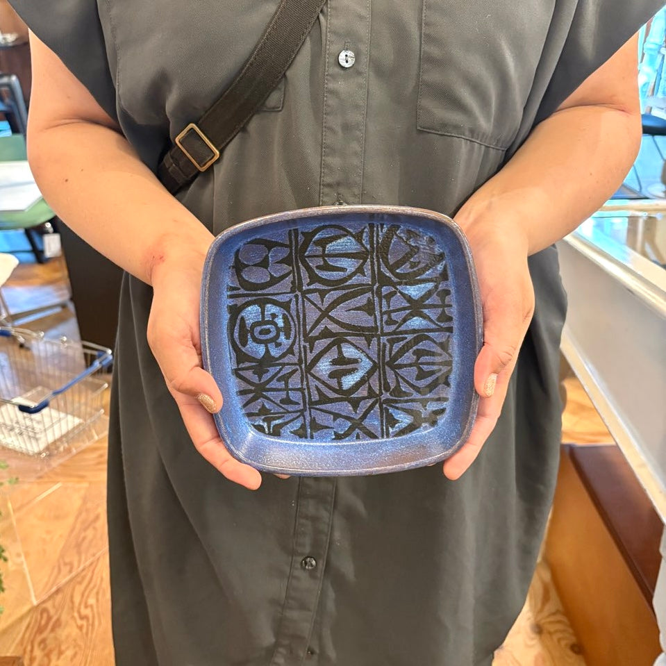 ロイヤルコペンハーゲン / Royal Copenhagen 30 バッカ 角皿ブルー ヴィンテージ