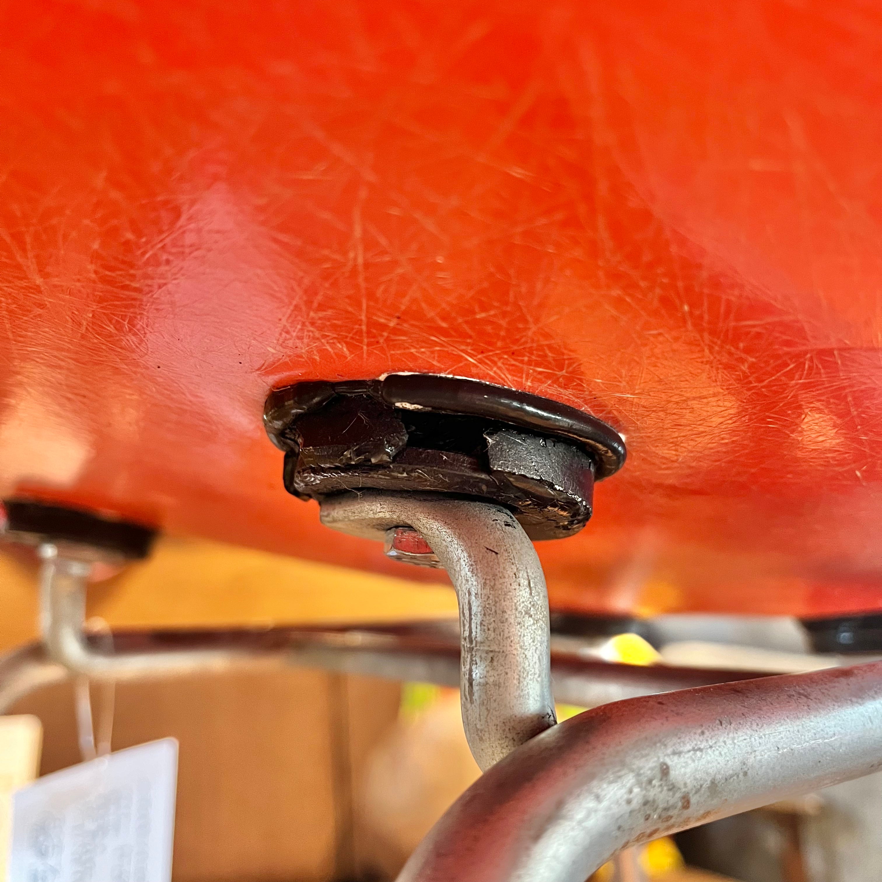 ハーマンミラー / Herman Miller サイドシェルチェア 2st Hベース チェアパッド付 Red Orange(salmon pink) ヴィンテージ