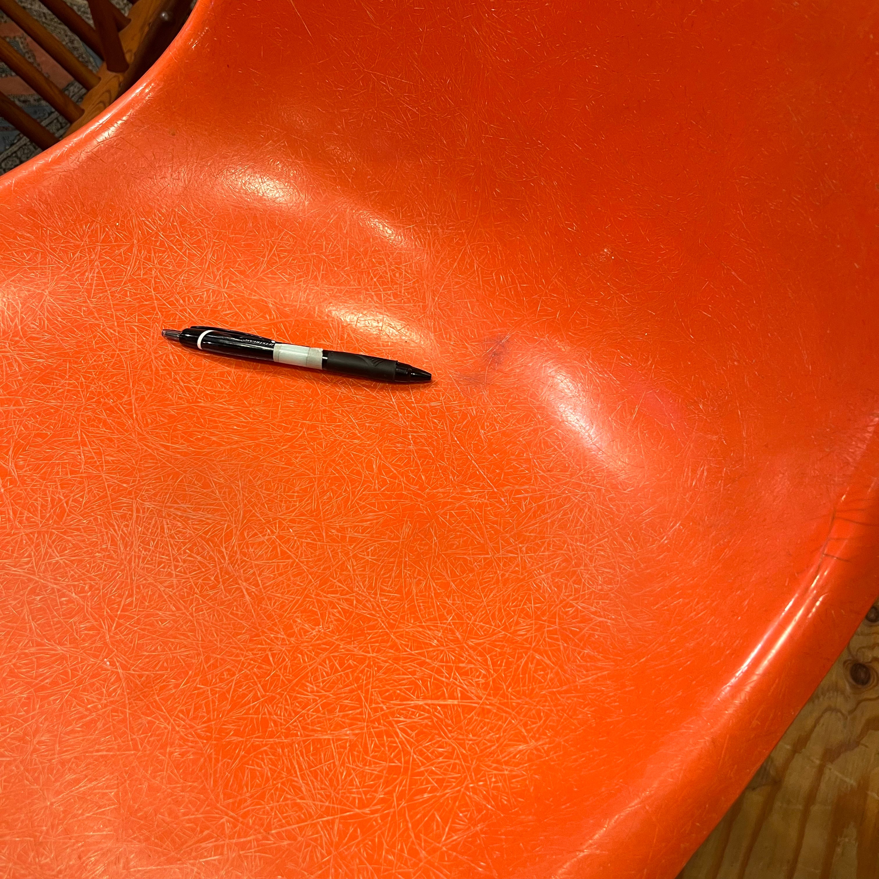 ハーマンミラー / Herman Miller サイドシェルチェア 2st Hベース チェアパッド付 Red Orange(salmon pink) ヴィンテージ