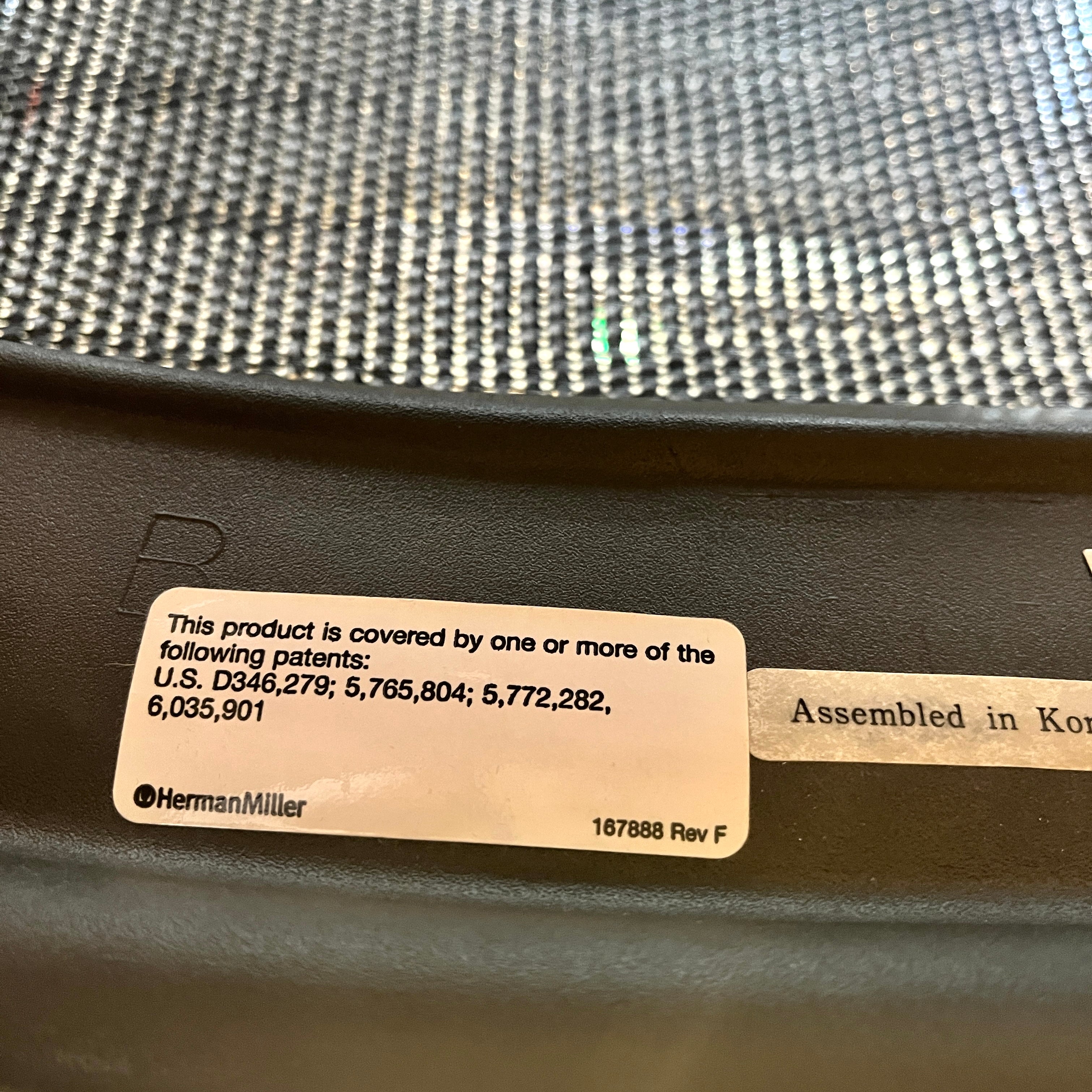 ハーマンミラー / HermanMiller アーロンチェア / Aeron Chairs タキシードブルーブラック ポリッシュドアルミベース クラシック Bサイズ