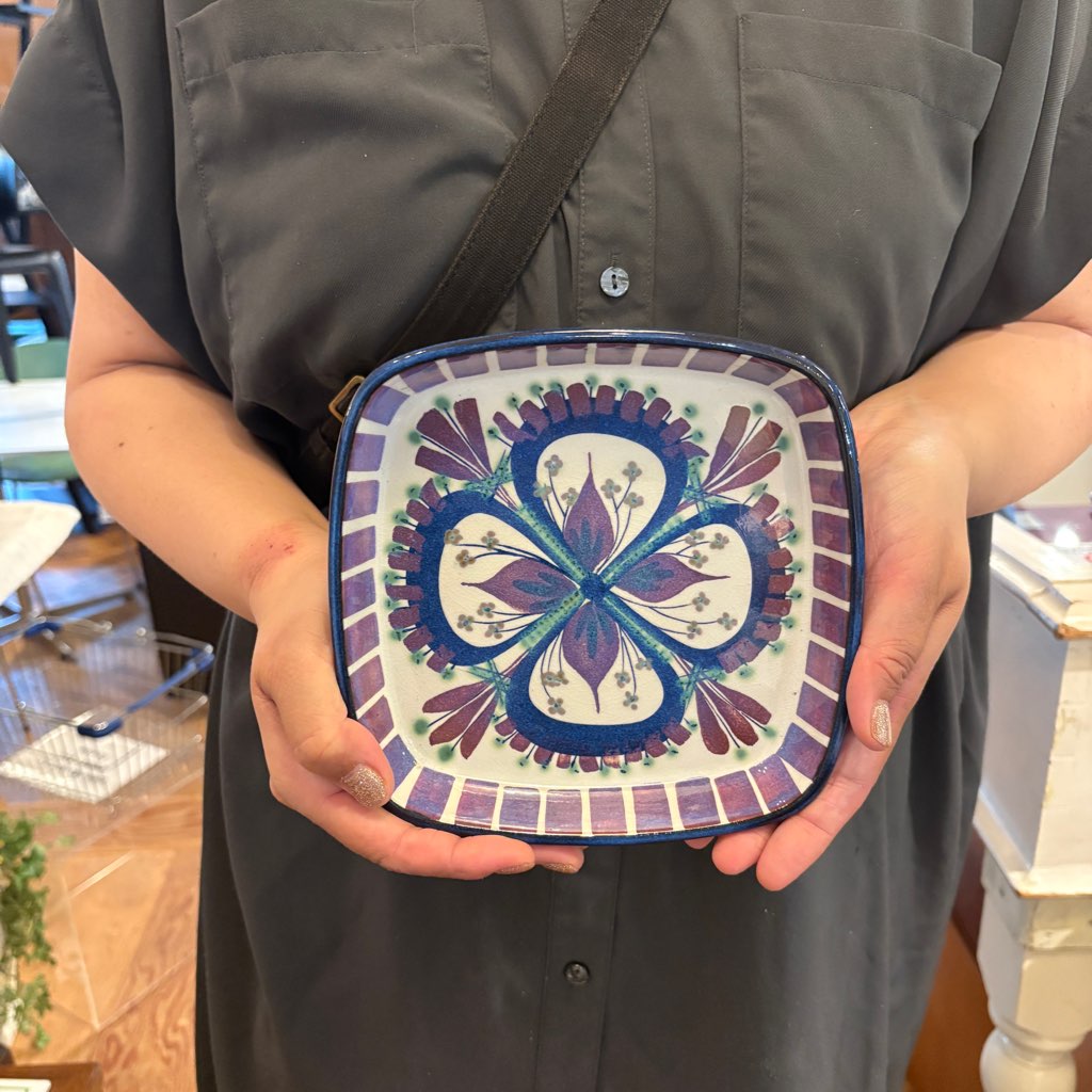 ロイヤルコペンハーゲン / Royal Copenhagen 29 ネテラ 角皿 青中央花 ヴィンテージ