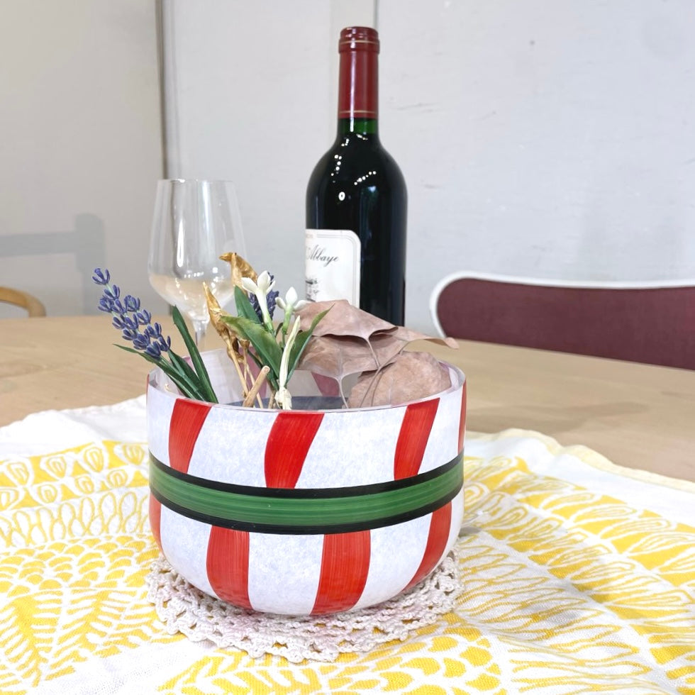 コスタボダ / KOSTA BODA リボン / Ribbon ガラスボウル 赤 Ulrica Hydman-Vallien 北欧 ヴィンテージ