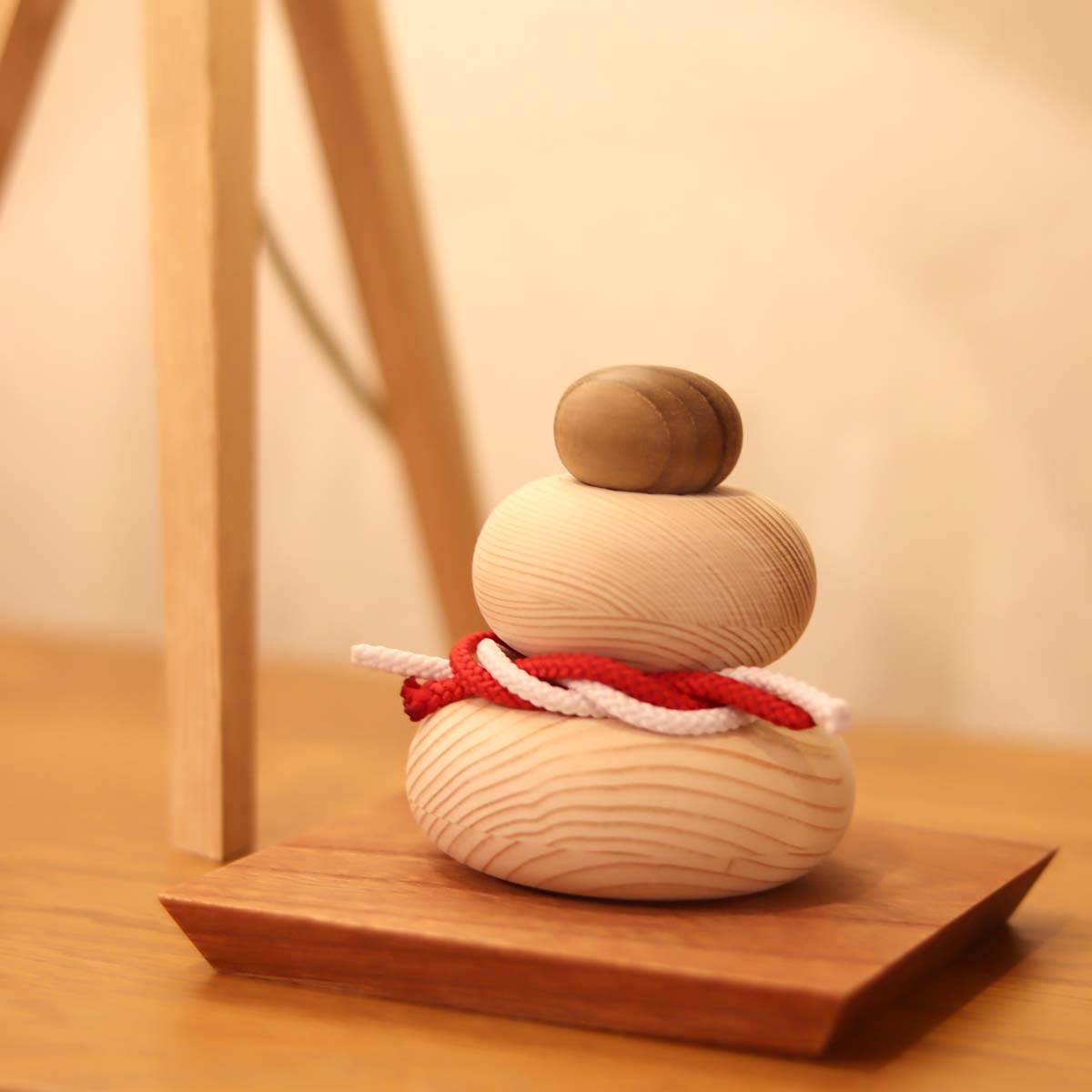 【早割り】木製鏡もち (Mサイズ)お正月飾り リメイク家具 再生家具 リバイブモブラープロジェクト