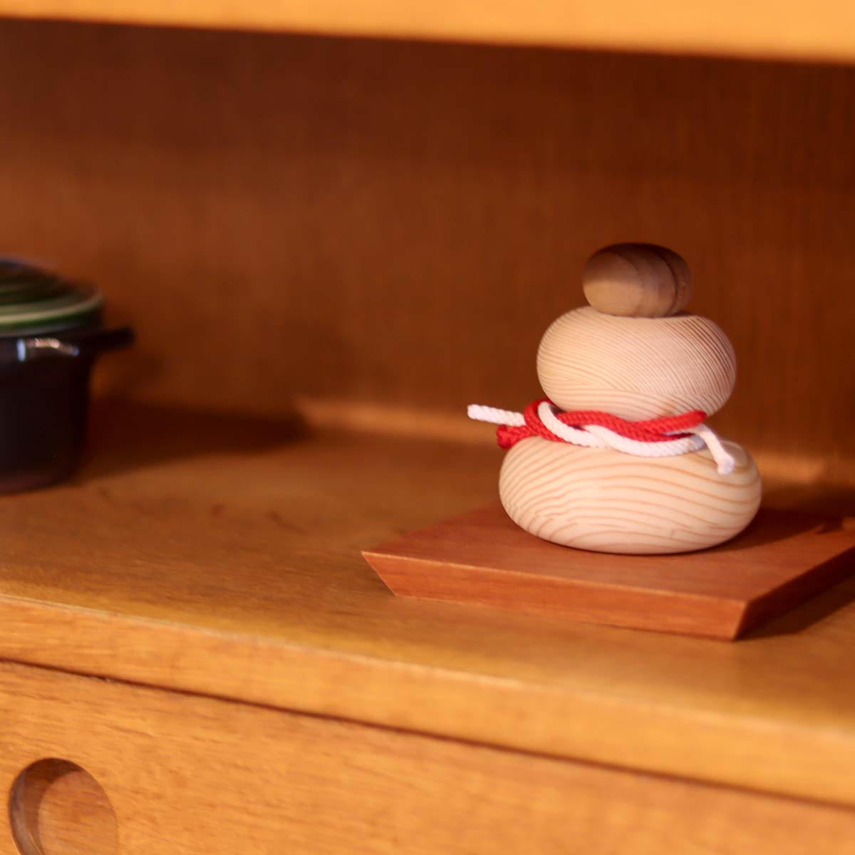 【早割り】木製鏡もち (Mサイズ)お正月飾り リメイク家具 再生家具 リバイブモブラープロジェクト