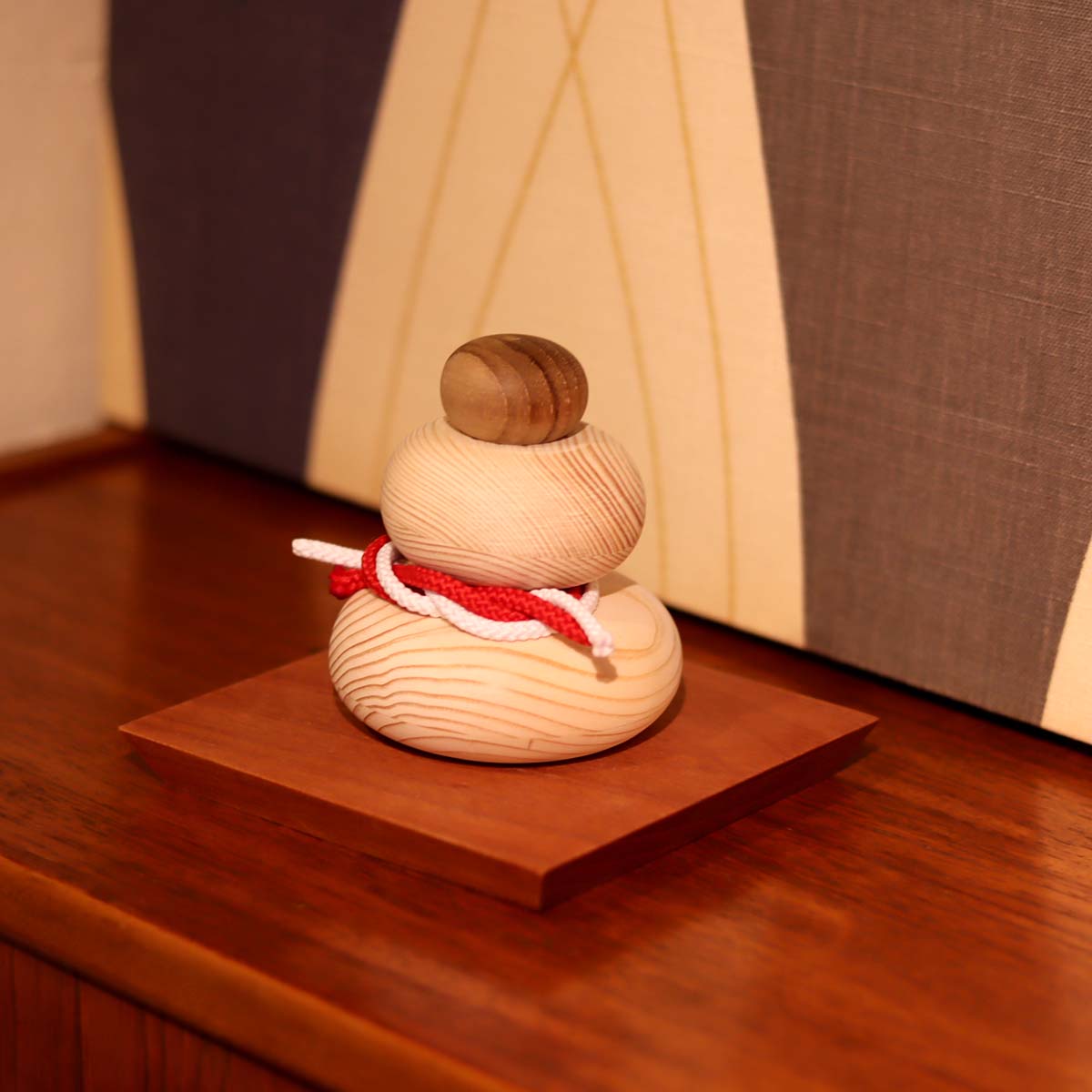 【早割り】木製鏡もち (Mサイズ)お正月飾り リメイク家具 再生家具 リバイブモブラープロジェクト