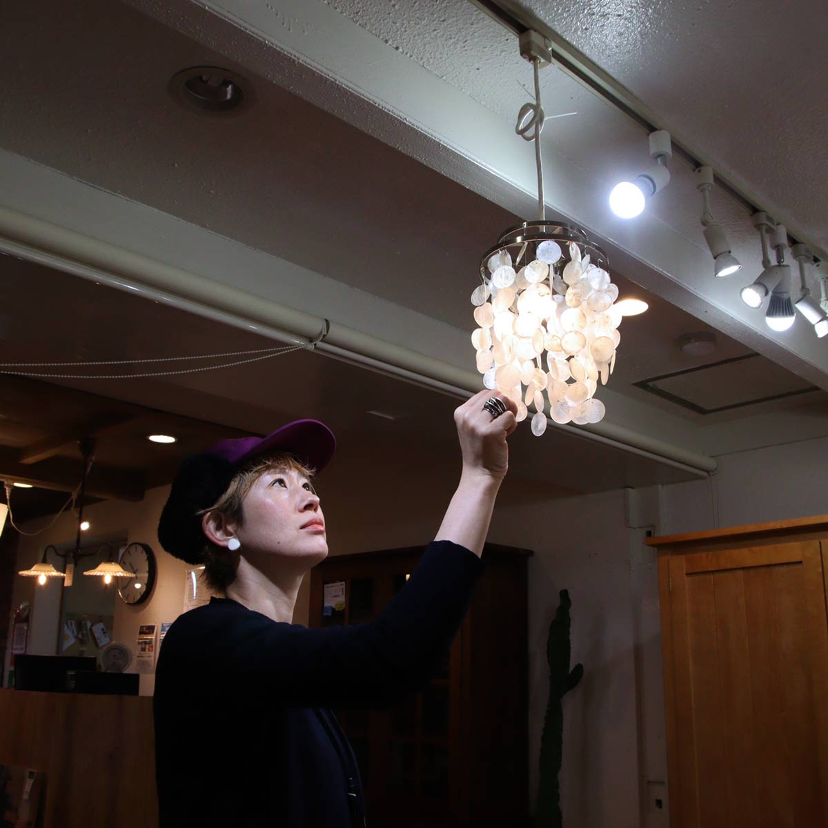 ハモサ / HERMOSA シェルランプ ミニ ペンダントランプ 中古